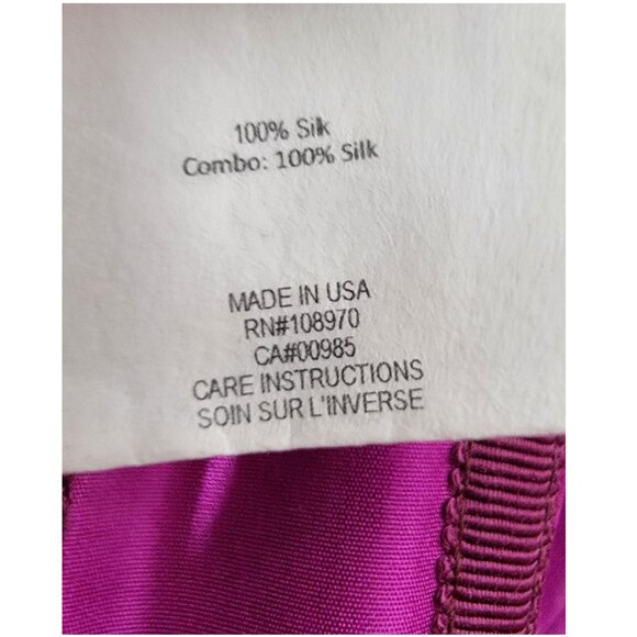 Zac Posen Fuchsia Silk Fit & Flare Cocktail Dress, USA Made, Womens Size 4 - Picture 13 of 15